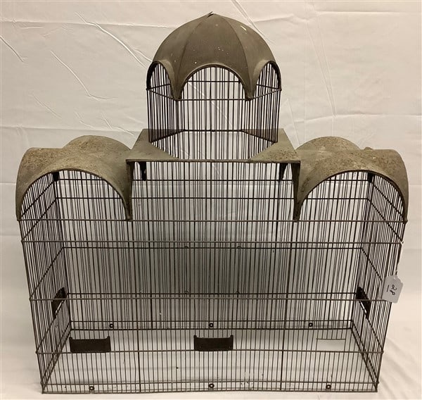 Antique Wire Birdcage - 35"w x 36"h: Antique Wire Birdcage - 35"w x 36"h