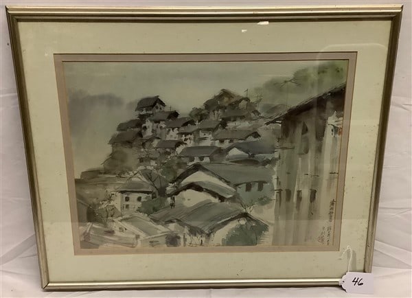 Framed Chinese Print 24" x 28": Framed Chinese Print 24" x 28"