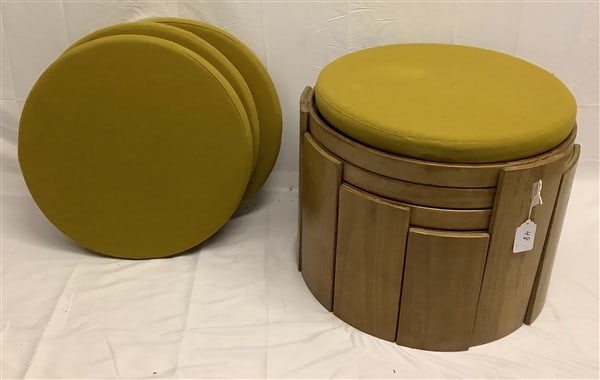 Stack of 4 Mid-Cent Italian Designer Accessories Cassina - 23"diam x 18"h: Stack of 4 Mid-Cent Italian Designer Accessories Cassina - 23"diam x 18"h