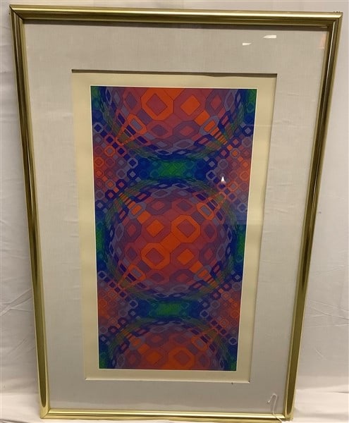 Pencil Signed and Numbered Abstract Lithograph 31" x 46" (1 of 4)