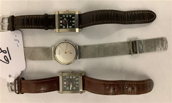 3 Men's Wristwatches - 2 Swiss and 1 Danish (1 of 3)
