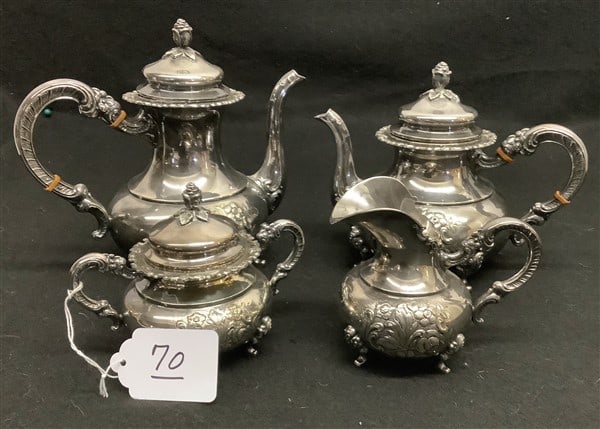 Sterling Silver Tea Set - Approx. 58 Troy: Sterling Silver Tea Set - Approx. 58 Troy