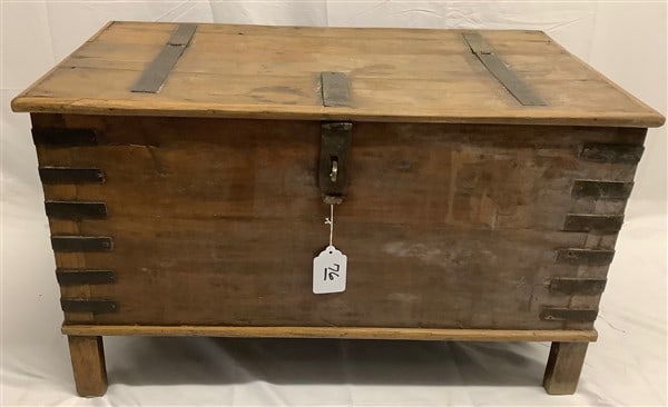 Antique Oriental Storage Box - 18" x 30" x 18"h: Antique Oriental Storage Box - 18" x 30" x 18"h