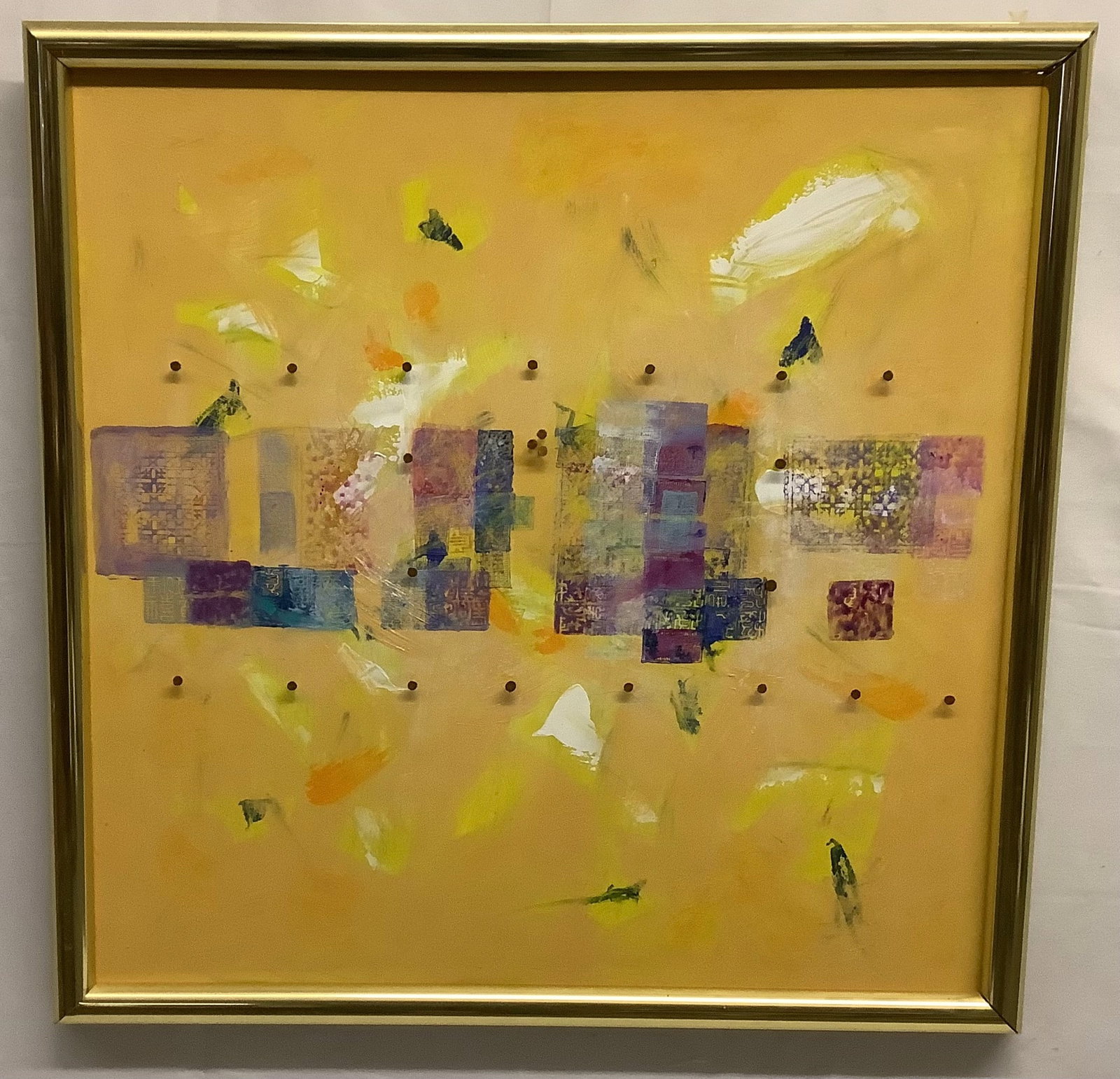 Acrylic Abstract on Board - Carolyn Cohen - 24" sq: Acrylic Abstract on Board - Carolyn Cohen - 24" sq