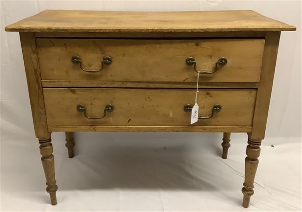Antique 2 Drawer English Pine Stand 17 " x 36" x 29"h (1 of 3)