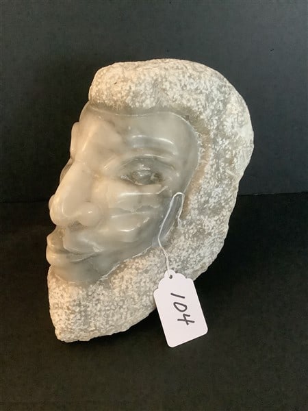 Carved and Polished 10" Marble Bust - Miriam Nelson (1 of 3)