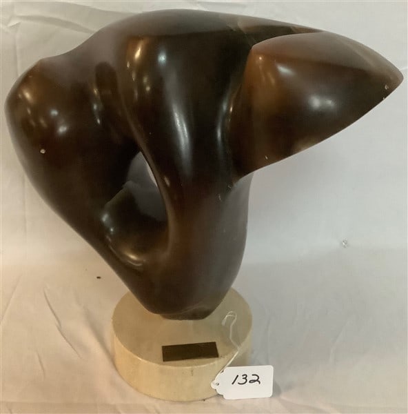 18" Carved Marble Modern Sculpture - Miriam Nelson (1 of 3)