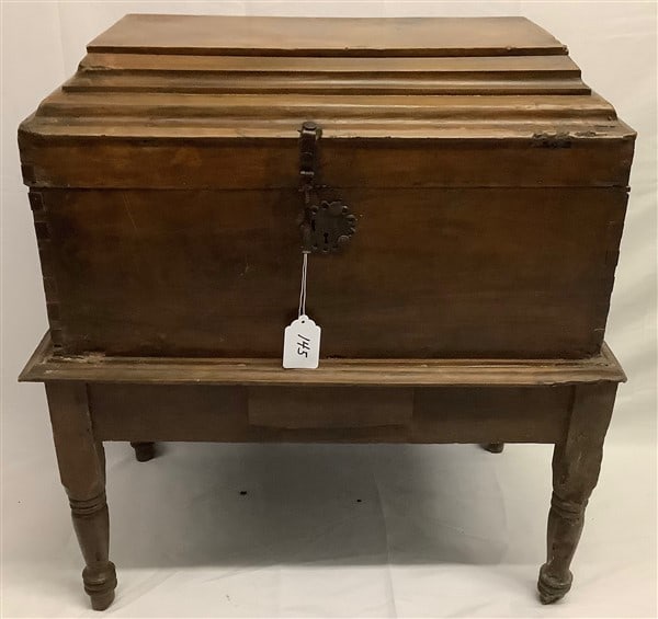 Early Dovetailed Box on Stand 30"w x 36"h (1 of 3)
