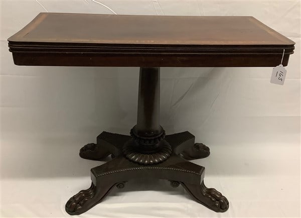 Interesting Inlaid Antique Game Table 18"x 38" x 29"h CLOSED: Interesting Inlaid Antique Game Table 18"x 38" x 29"h CLOSED