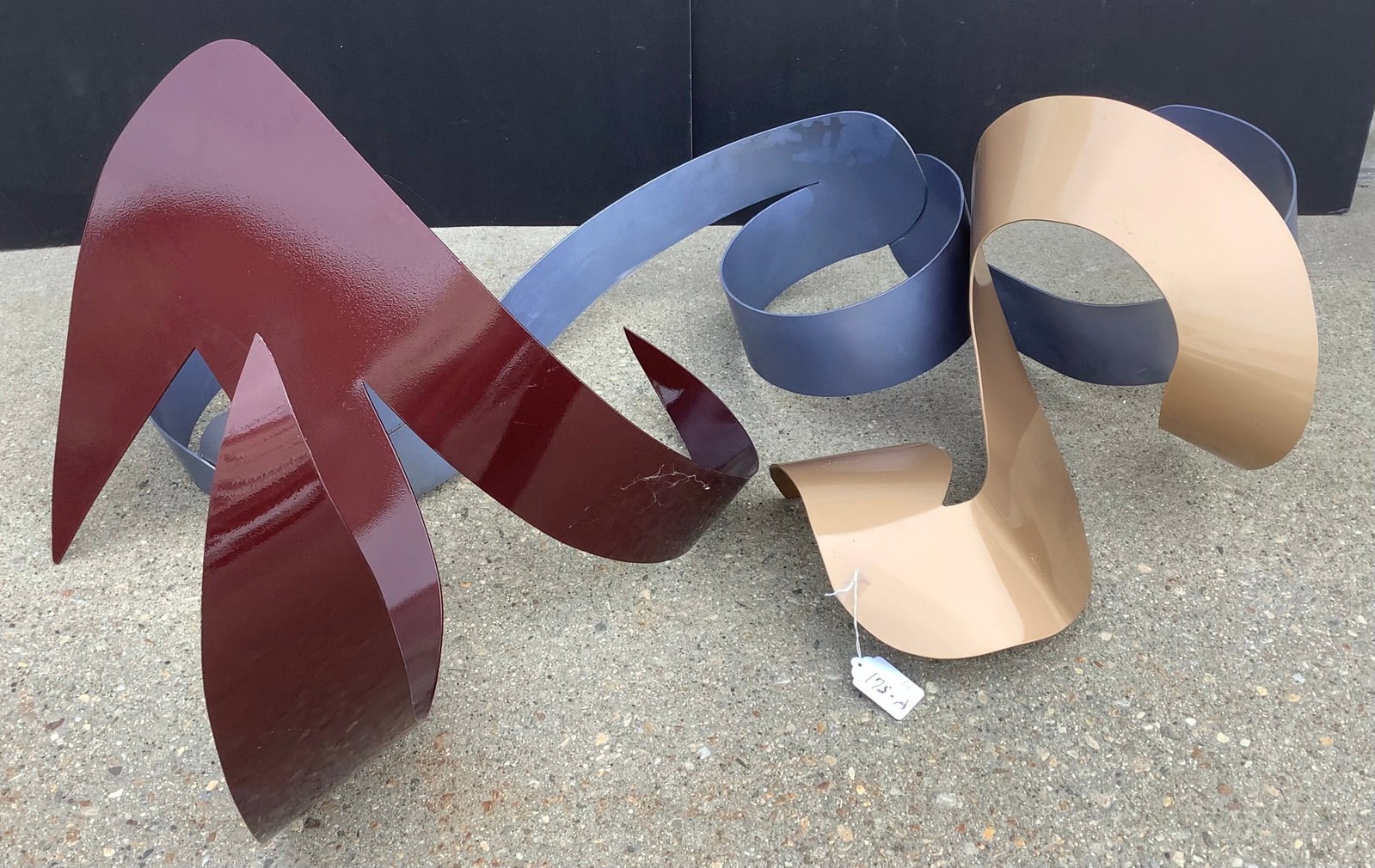 3 Free Form Modern Metal Sculptures (1 of 3)