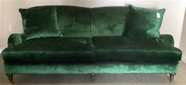 86" Emerald Green Down Filled Custom Sofa Lee Furniture (1 of 3)