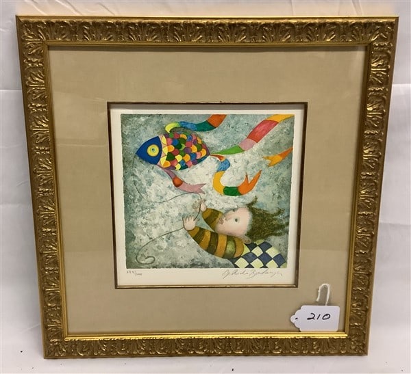 Pencil Signed and Numbered Lithograph 19" squared (1 of 2)