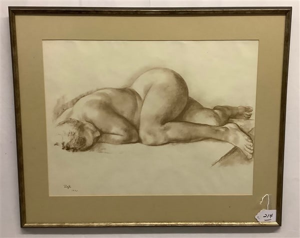 Framed Drawing, Francisco Zuniga 26" x 32": Framed Drawing, Francisco Zuniga 26" x 32"