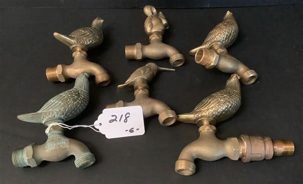 6 "Flora & Favian" Brass Faucets: 6 "Flora & Favian" Brass Faucets