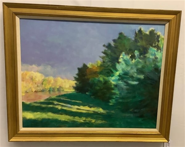 Framed Impressionist Landscape on Canvas Ken Elliot - 26" x 32" (1 of 1)