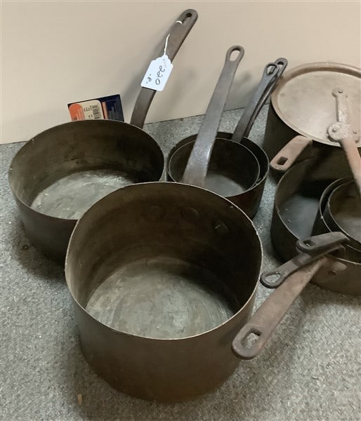 8 Really Good Looking Copper Pots - 2