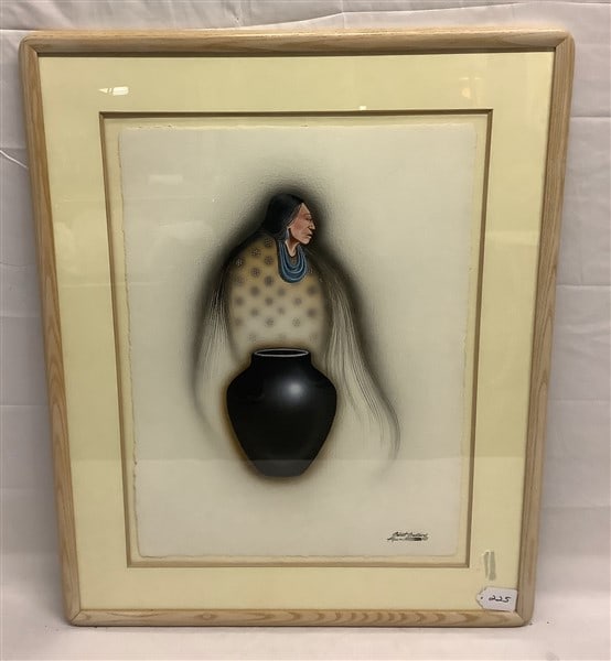 Framed Native American Print - 33" x 42" (1 of 3)