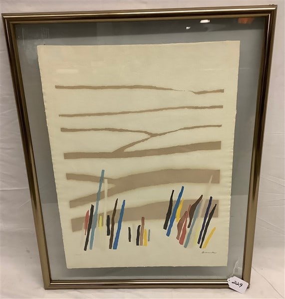 Framed Abstract Watercolor signed Arthur Secunda - 30" x 38" (1 of 4)