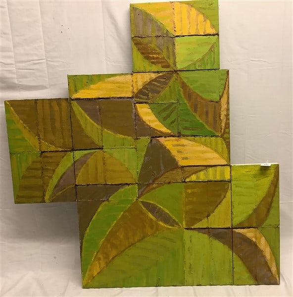 Unframed Abstract on Canvas, Demartino 51" x 55": Unframed Abstract on Canvas, Demartino 51" x 55"