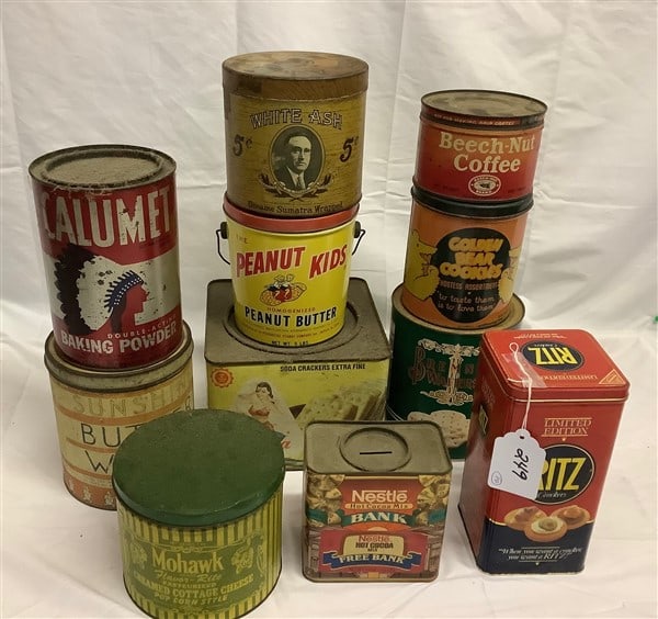 10 Vintage Advertising Tins (1 of 3)