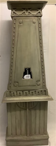 62" Gustavian Painted Clock Case 40lbs: 62" Gustavian Painted Clock Case 40lbs