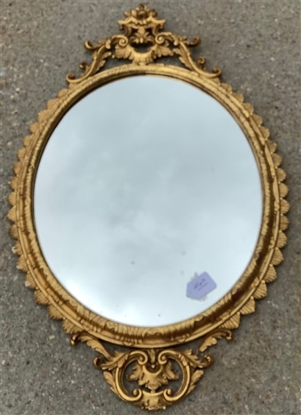 Contemporary Victorain Style Mirror in Gold Paint - 29" x 49": Contemporary Victorain Style Mirror in Gold Paint - 29" x 49"