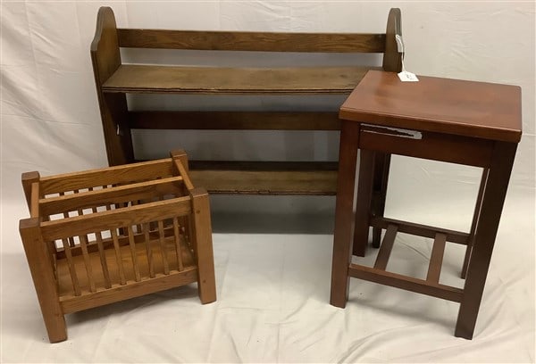 3 Small Pcs of Utilitarian Furniture: 3 Small Pcs of Utilitarian Furniture