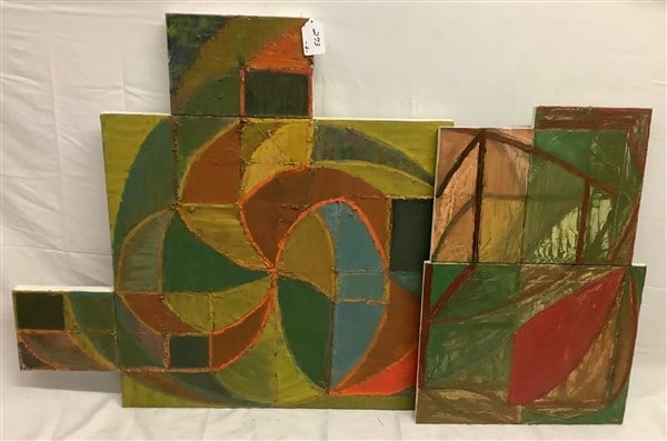 2 Part Abstract Collage, Demartino: 2 Part Abstract Collage, Demartino