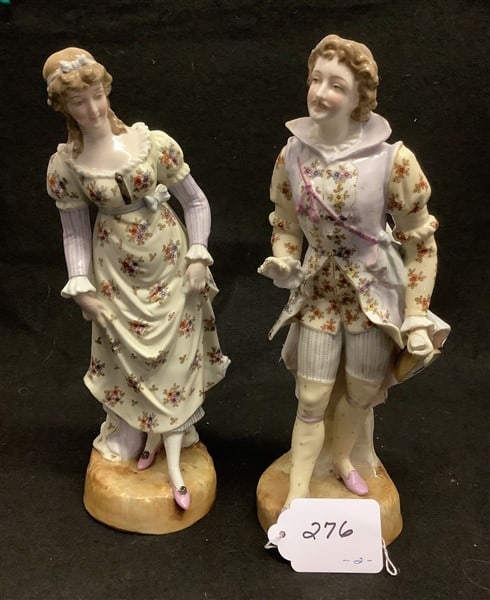 2 Classical 11" Porcelain Figures 3lbs: 2 Classical 11" Porcelain Figures 3lbs