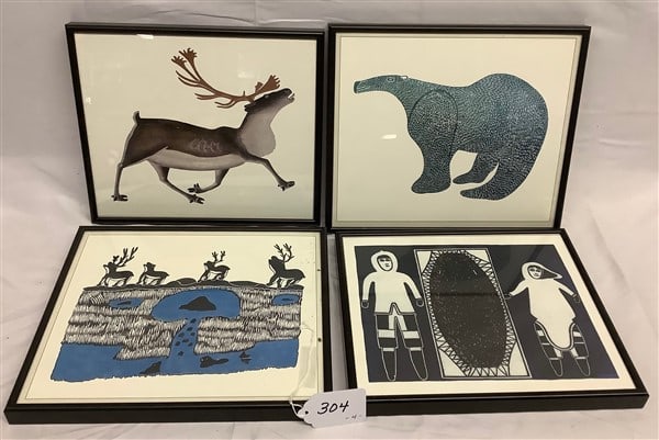 4 Framed Prints - Dorset Group Approx 11" x 13" (1 of 3)