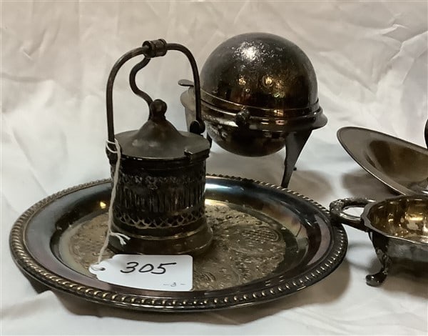 3 Silver Plate Table Accessories - 3