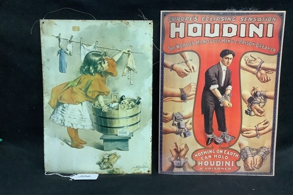 2 Tin Advertising Signs - 11" x 16": 2 Tin Advertising Signs - 11" x 16"