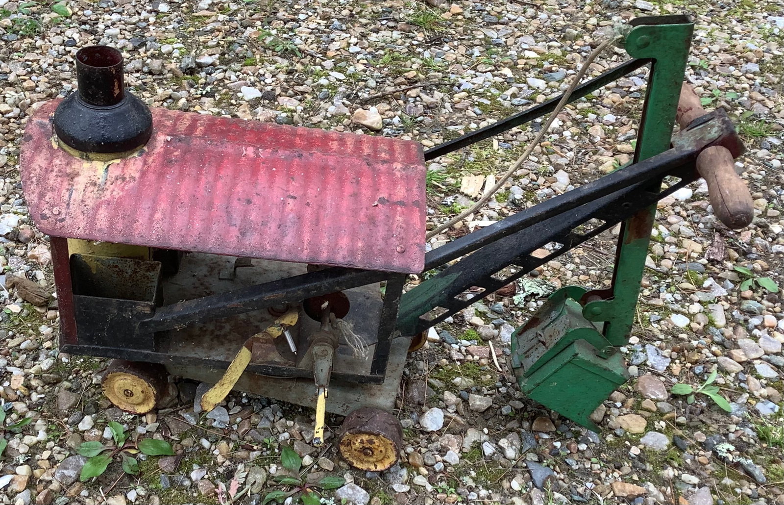 Antique Metal Toy Excavator: Antique Metal Toy Excavator