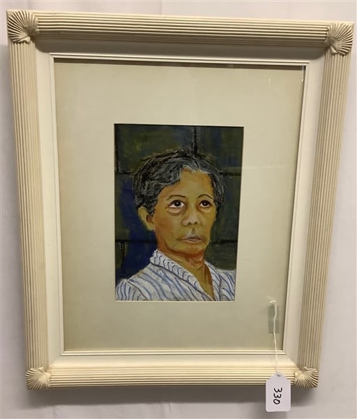 Framed Portrait Watercolor - Miriam Nelson 20" x 25" (1 of 2)