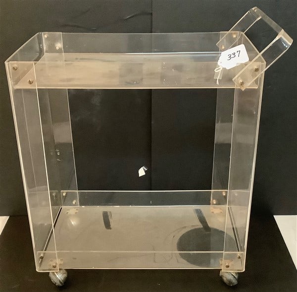 Vintage Lucite Tea Cart - 28"L x 28"h: Vintage Lucite Tea Cart - 28"L x 28"h