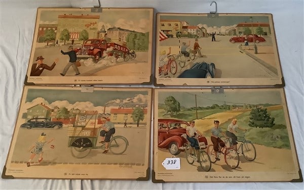 4 Unframed illustration Art - 1947: 4 Unframed illustration Art - 1947