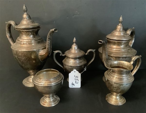 5 Pc Sterling Tea Set - Approx. 54 Troy: 5 Pc Sterling Tea Set - Approx. 54 Troy