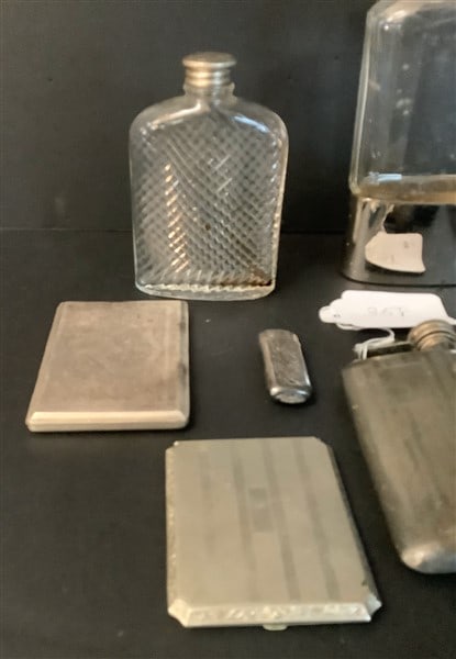 3 Flasks and 3 Cigarette Cases - 3