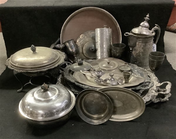 Generous lot of Silver Plate Table Accessories 4" Tray (1 of 3)