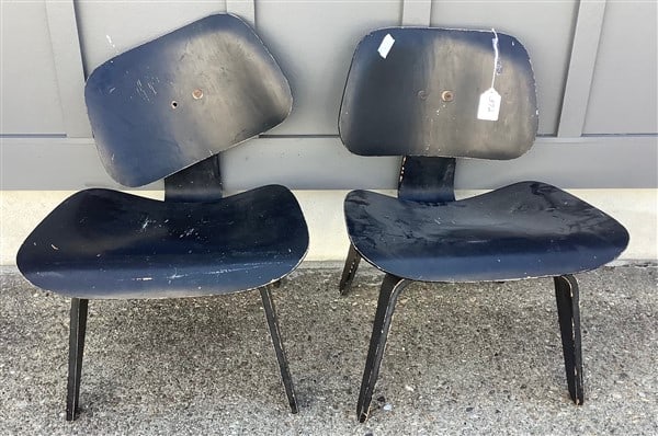 Pr of Vintage Eames "Loungers" As Found: Pr of Vintage Eames "Loungers" As Found