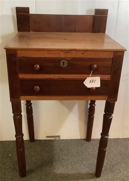 Antique 2 Drawer Mixed Wood Stand (1 of 2)