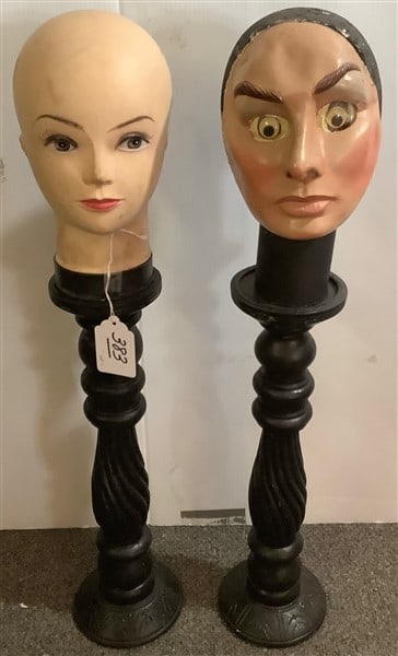 2 Vintage Wig Stands - ca 1930's (1 of 2)