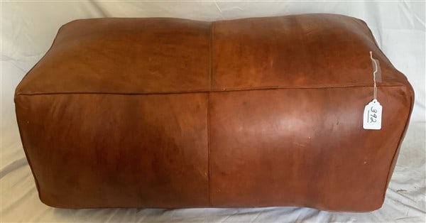 1 Large Leather Ottoman/Poof 41" x 24"d x 19"h - Minda Living: 1 Large Leather Ottoman/Poof 41" x 24"d x 19"h - Minda Living