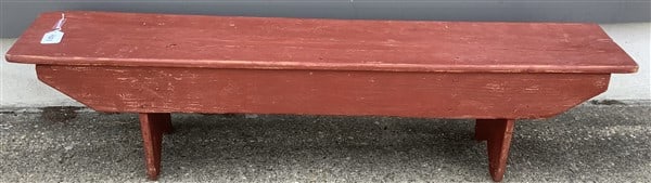 60" Country Bucket Bench in Red Paint (1 of 1)