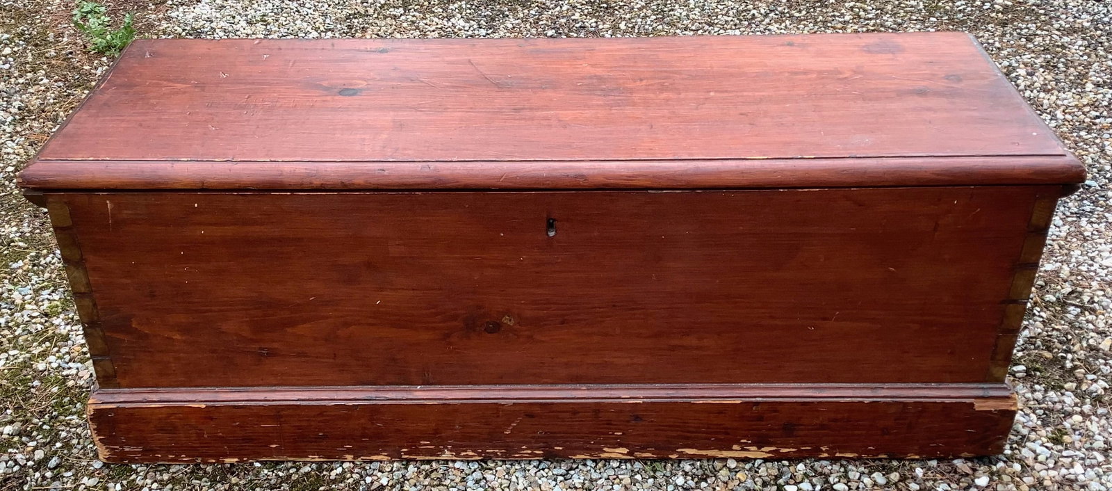 19th Cent. Dovetailed 44" Sea Captain's Chest (1 of 2)