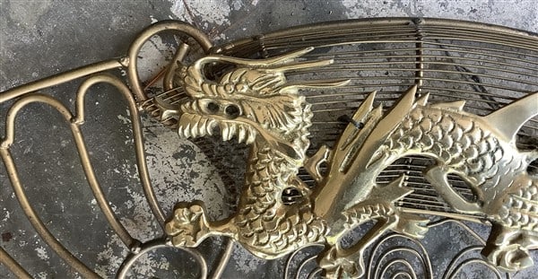 2 Brass Mirrors with Dragons - 3