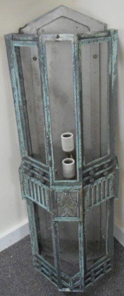 Single High Style Art Deco Bronze Fixture: Single High Style Art Deco Bronze Fixture
