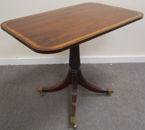 Fine Band Inlay Tilt top Table: Fine Band Inlay Tilt top Table