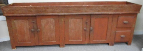 Dry Sink in Red Paint: Dry Sink in Red Paint