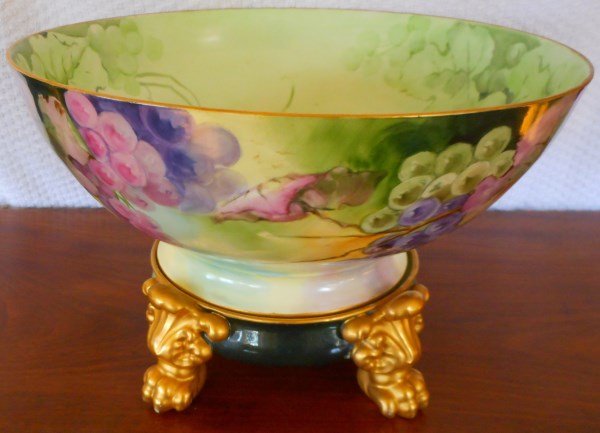 14 1/2" Hand Painted French Limoge Bowl (1 of 1)